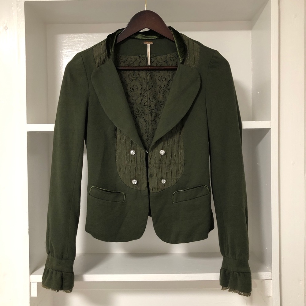 Green Free People Blazer / Jacket